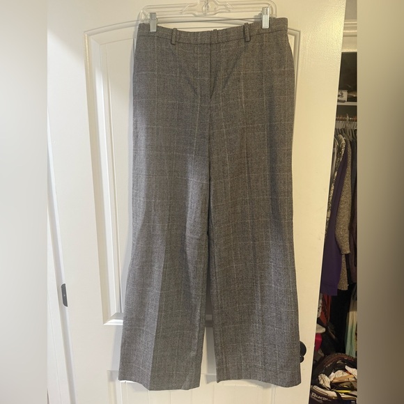 Theory Gray Plaid Trousers - Picture 1 of 11
